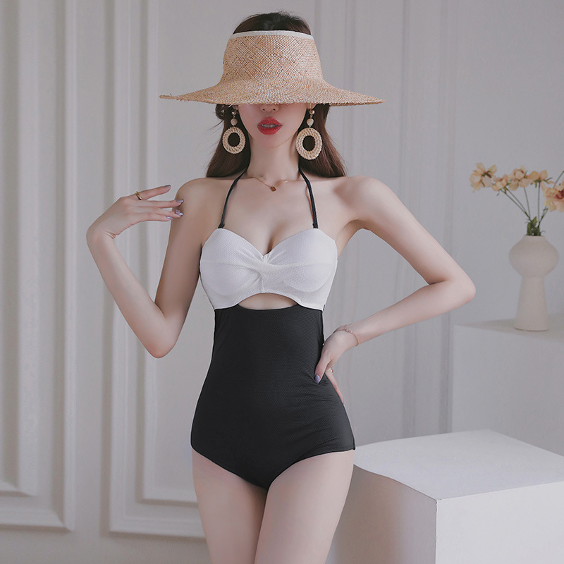Đồ bơi nữ kín đáo 1 mảnh liền thân 2 dây sexy thời trang Hàn Quốc