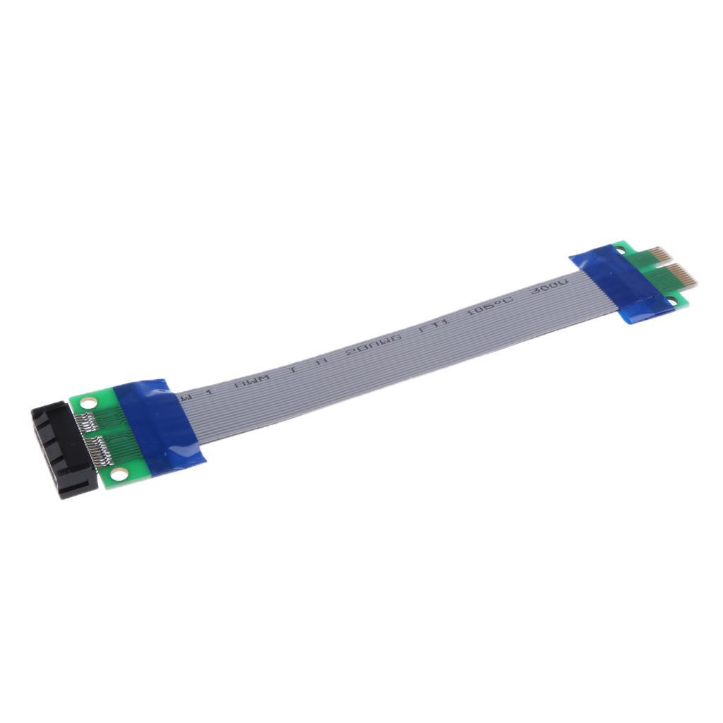 PCI-E 1X to X1 Female Slot Riser Card Extender Ribbon Flex Conversion 15CM