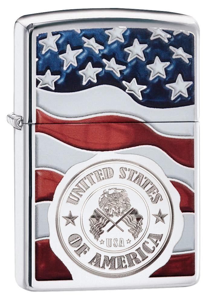 Bật Lửa Zippo American Stamp on Flag 29395