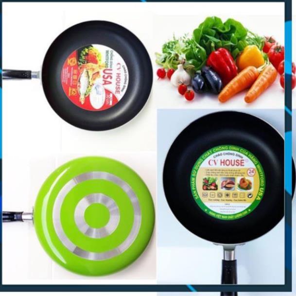 Chảo chống dính hợp kim nhôm CV HOUSE đủ cỡ 18cm đến 30cm