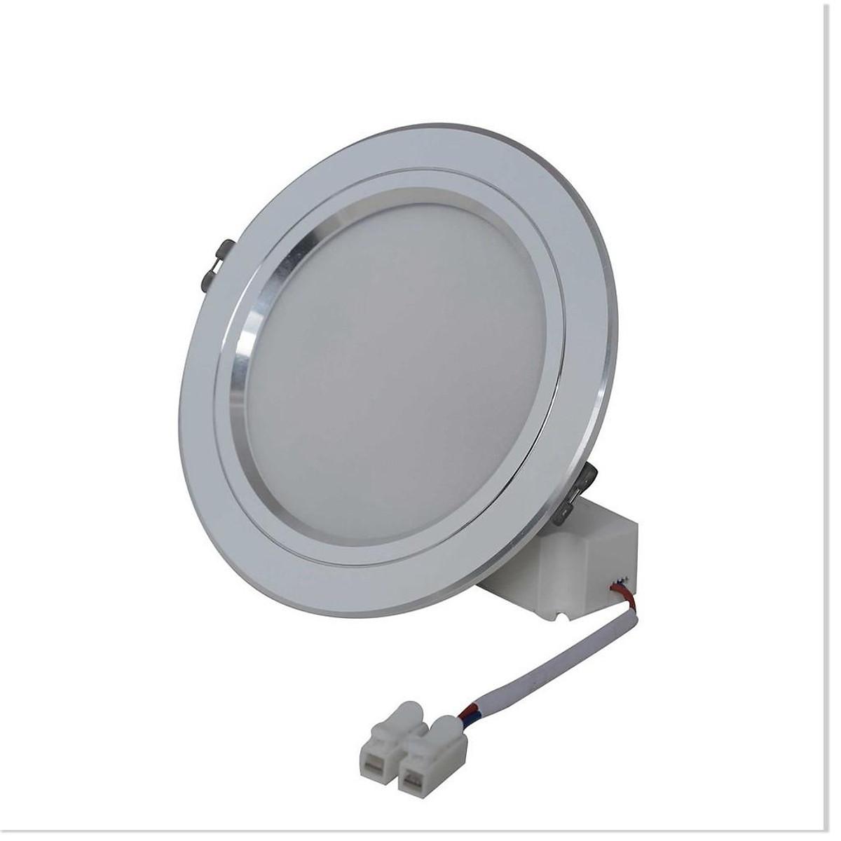 Đèn LED Downlight âm trần đổi màu 9W Rạng Đông AT10 ĐM 110/9W , Viền mạ bạc tinh tế