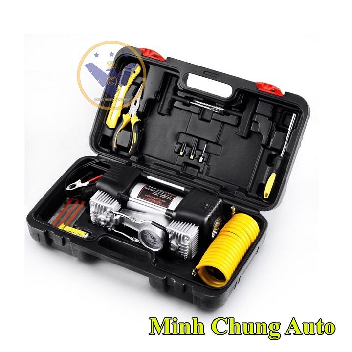 Bơm lốp ô tô 2 xi lanh Air Compressor CÓ ĐÈN