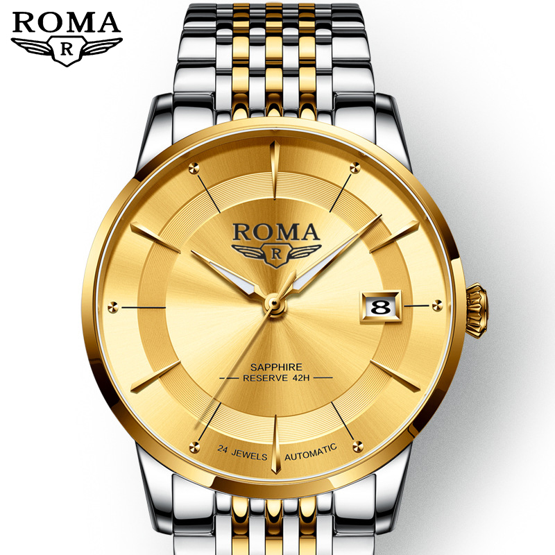 Đồng hồ Nam ROMA ITALIA 1902 Sang trọng, Khoa Bướm, Chống Nước Rất Tốt, Dây Demi Đẳng Cấp