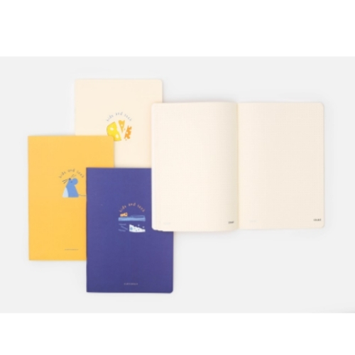 Combo 3 Vở Crabit Dotted Notebook - Vở Ruột Chấm Dot - Hide & Seek Chuột