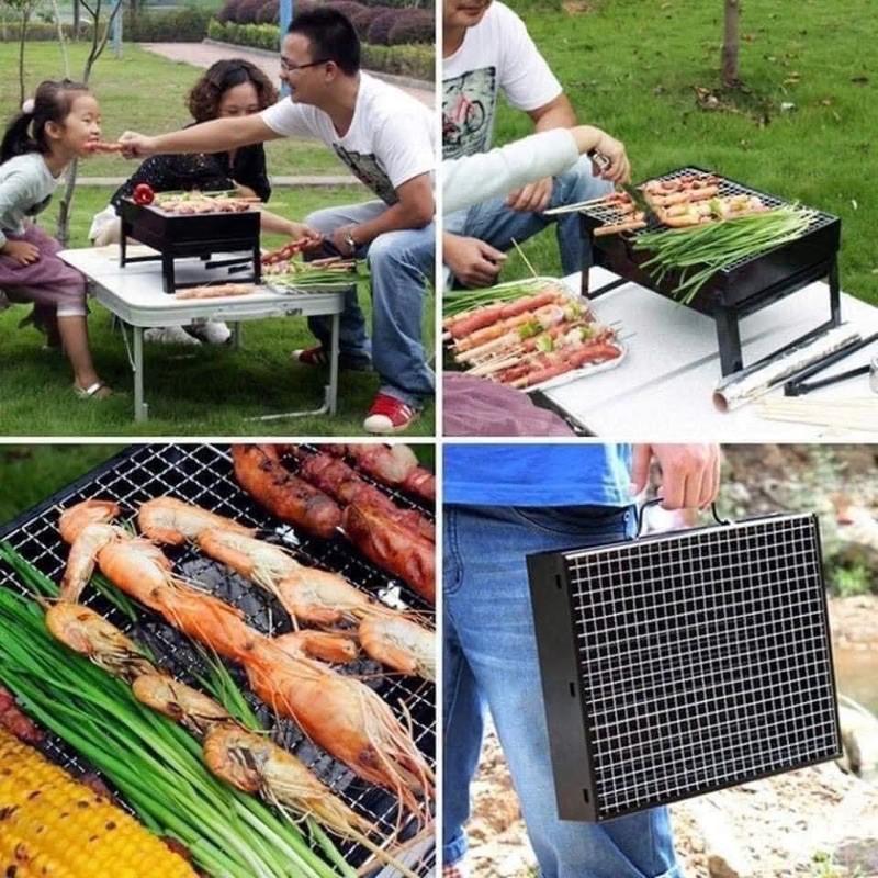 Bếp nướng than hoa vuông BBQ cao cấp