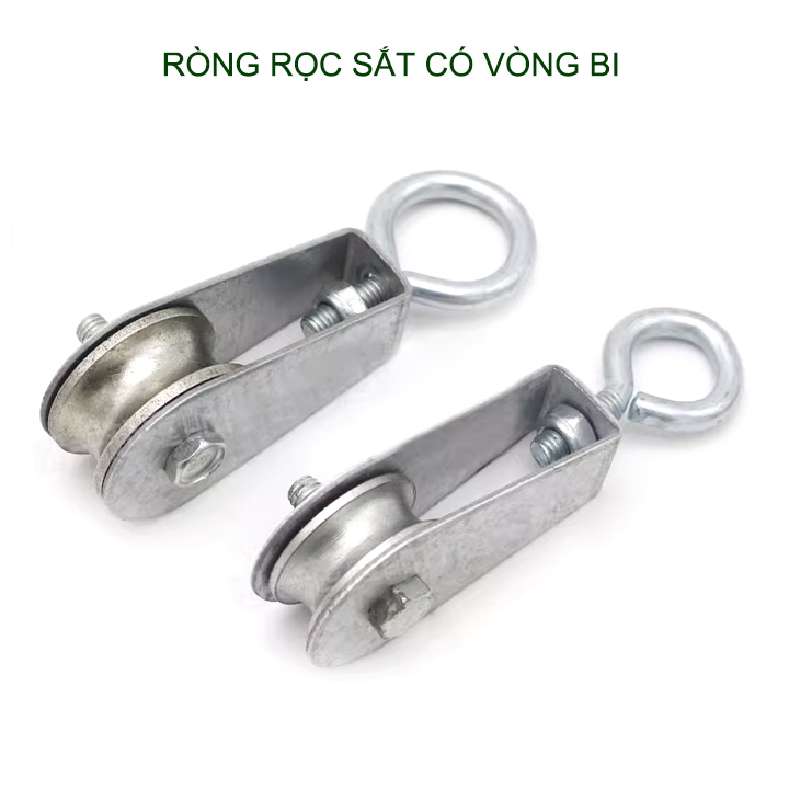 Ròng rọc thép mạ chống gỉ, chắc chắn, loại có vòng bi rất bền