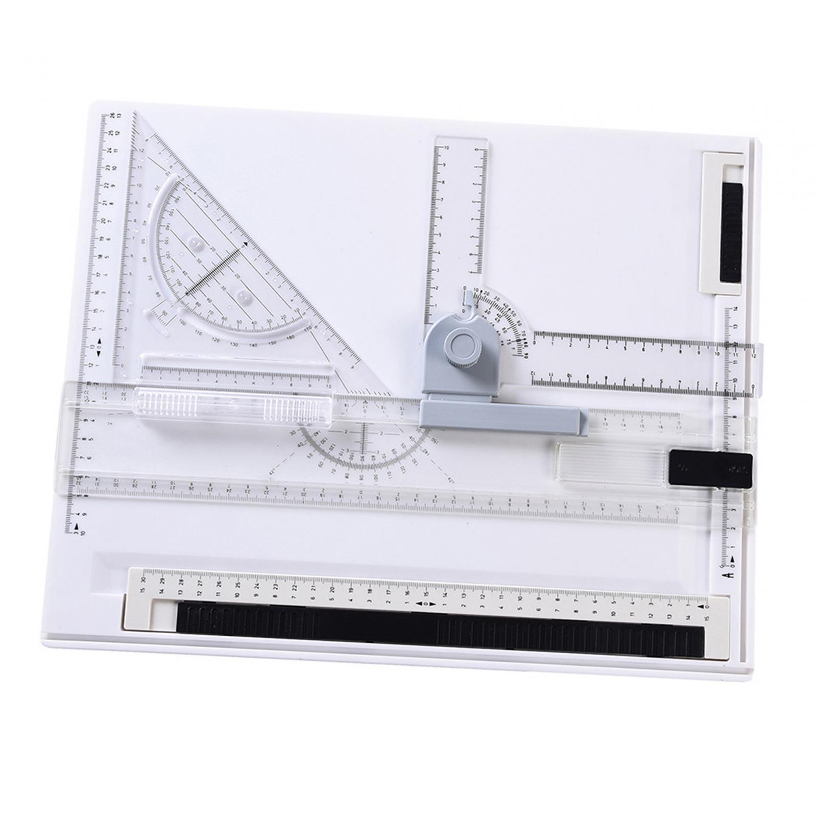 A4 Drawing Board Drafting Table with Clear Ruler Parallel Motion Portable