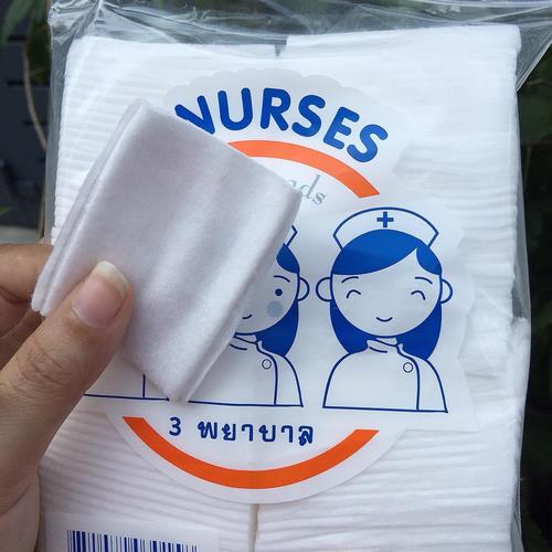 Bông tẩy trang y tế 120 miếng 3 Nurses cotton pads 50gr