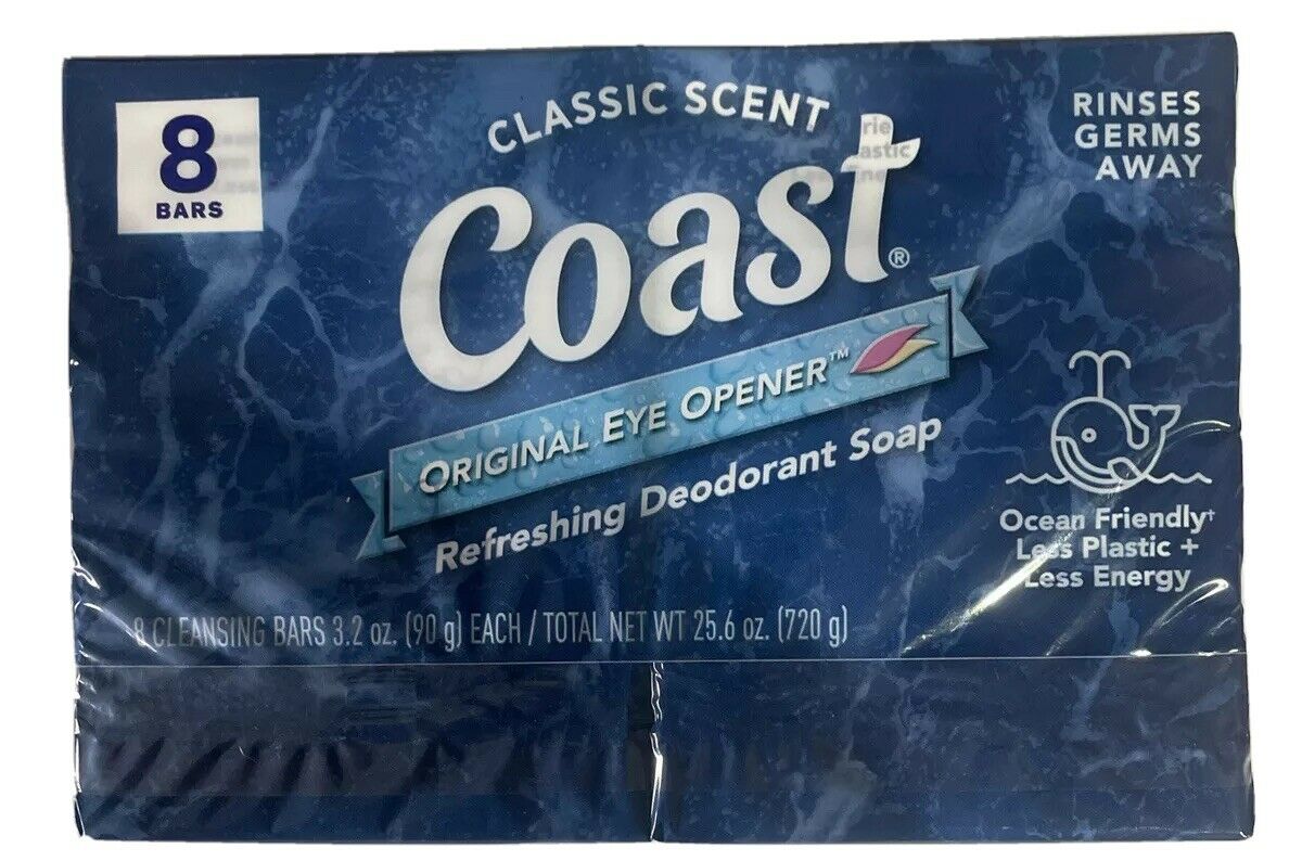 Xà phòng Coast Classic Scent Refreshing Deodorant Soap lốc 8 x113g - Nhập khẩu Mỹ