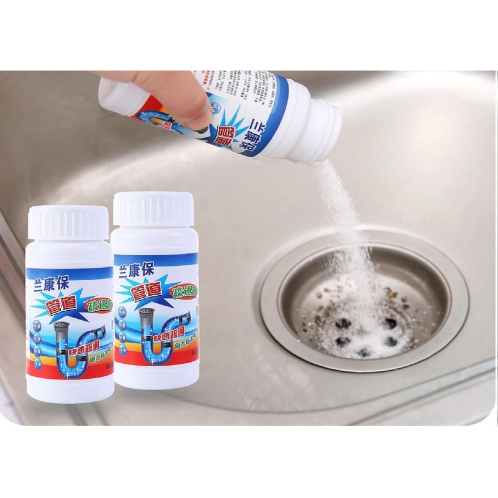 Chai bột tẩy vệ sinh ống nước, bồn rửa tiện lợi cho mọi gia đình