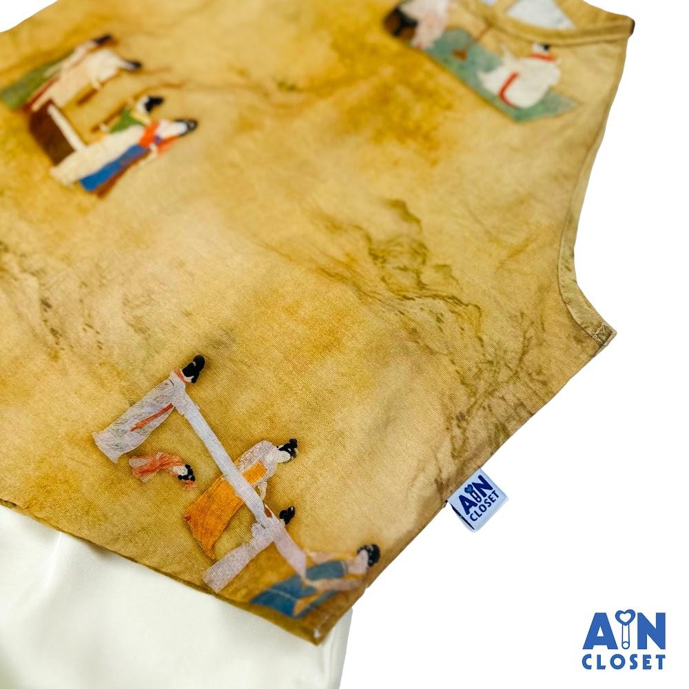 Bộ quần áo Lửng bé gái họa tiết Cung Nữ Dệt Lụa - AICDBGNS6TYF - AIN Closet