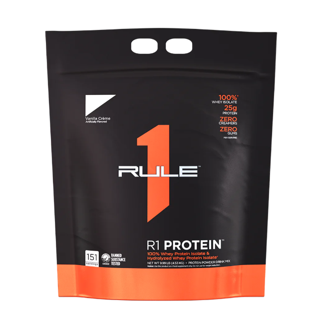 Thực phẩm tăng cơ Rule 1 Protein Isolate/Hydrolysate 9.89lb tặng Rule 1 Shaker