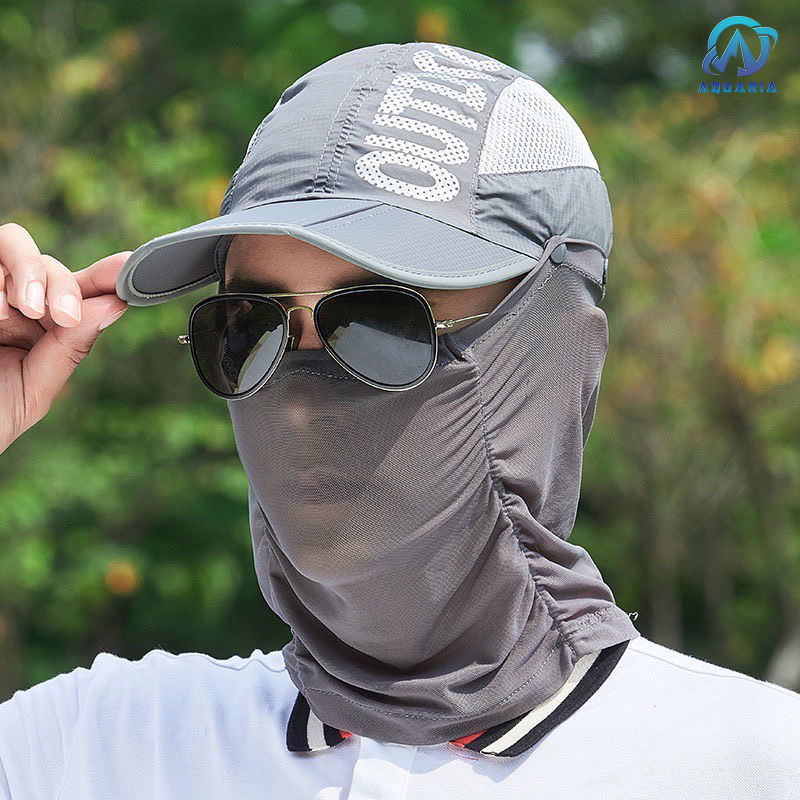 Mũ Nón Chống Nắng Ninja Fullface Kèm Khẩu Trang Lưới Vải Co Giãn Thoáng Khí Có Thể Gấp Gọn Đi Phượt Dã Ngoại Câu Cá Unisex