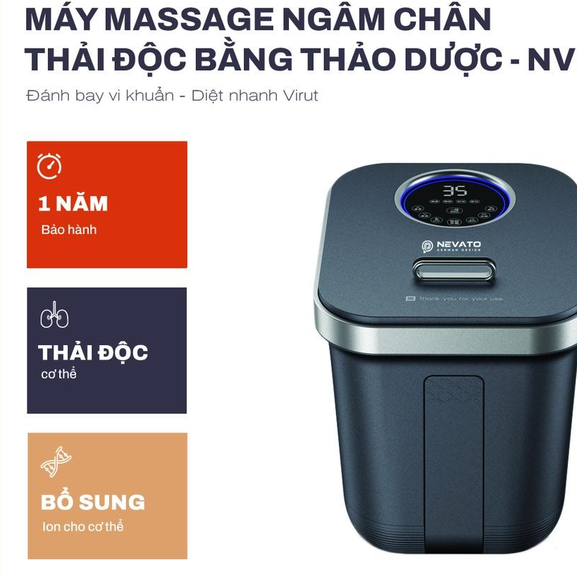 Máy Massage Ngâm Chân Thải Độc NVF605