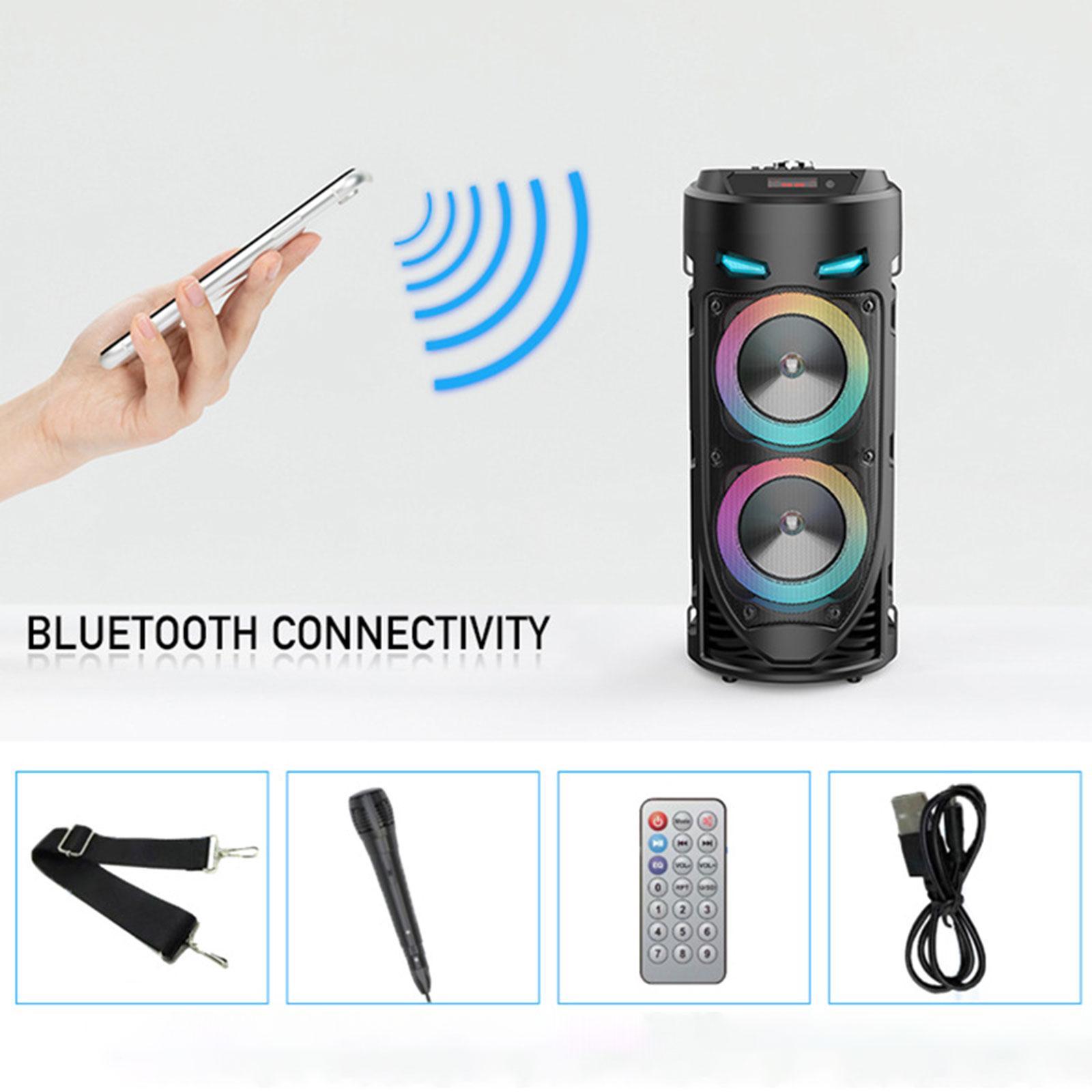 Loud Speaker Wireless Speaker Heavy Bass with Shoulder Strap for Bike Beach