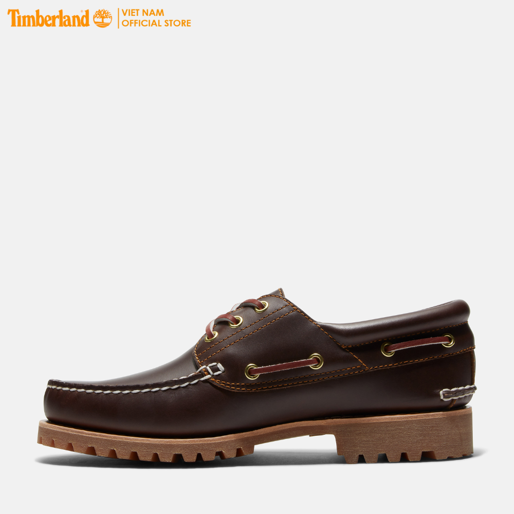 [Original] Timberland Giày Lười Nam - Men's Authentics 3 Eye Classic Md Brown Full Grain TB03000322