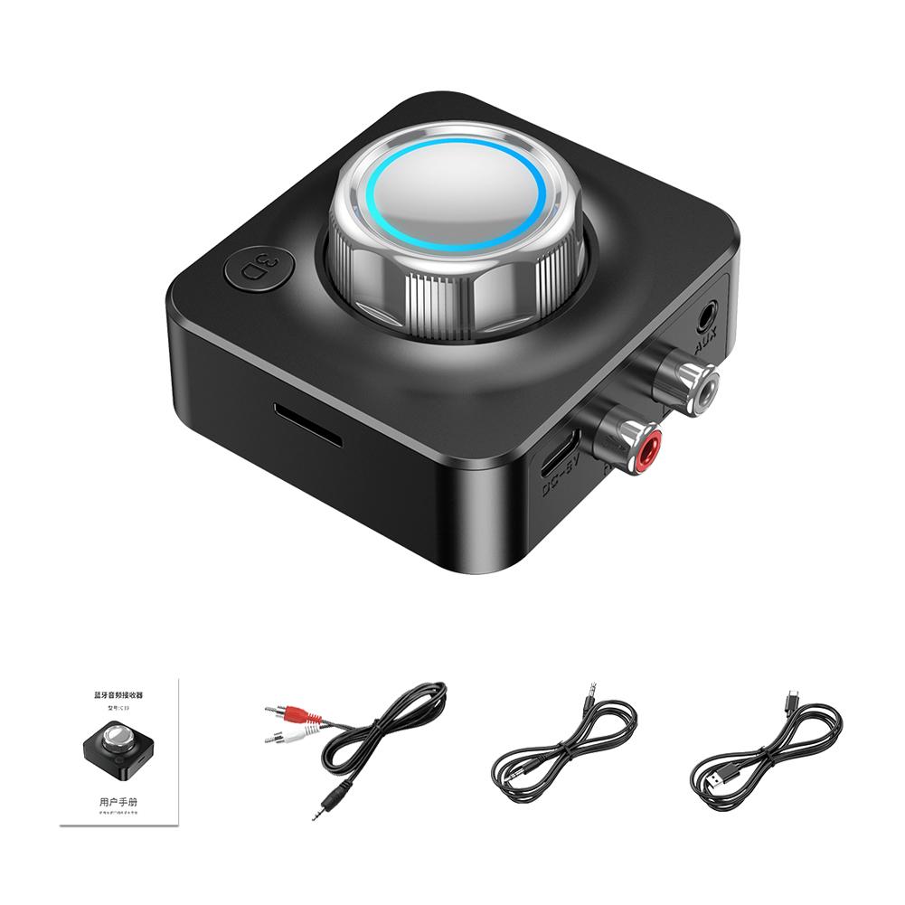 BT5.0 Audio Receiver Stereo Music Amplifier Car Wireless Audio System Adapter RCA 3.5mm 3.5 AUX Jack for Wired Headphone