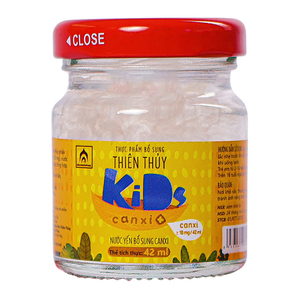 Thùng 60 Lọ Nước Yến Sào Cho Bé Thiên Thủy Kids - Nhà Yến Nha Trang  Nước Yến Chưng Sẵn - Tổ Yến Chưng Đường Phèn - Yến Trẻ Em - Hàng Chính Hãng