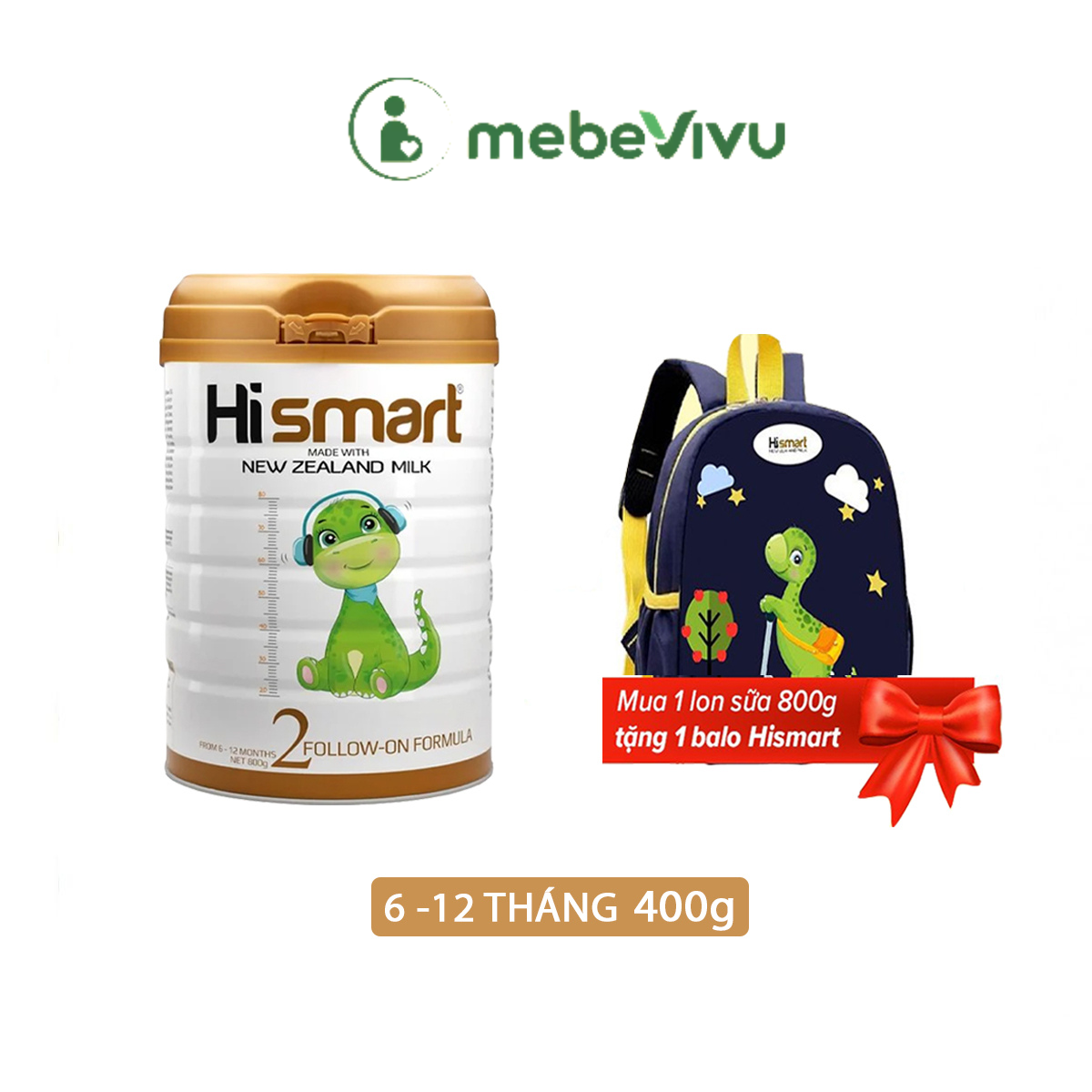 [DATE 1.2023] Sữa bột Hismart số 2_Cho bé từ 6-12 tháng tuổi - xuất xứ 100% New Zeland - 400g