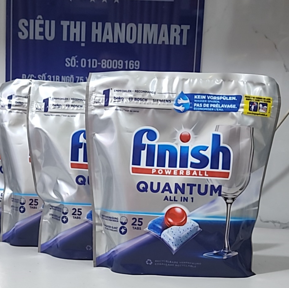 Viên rửa chén bát Finish Quantum 100v