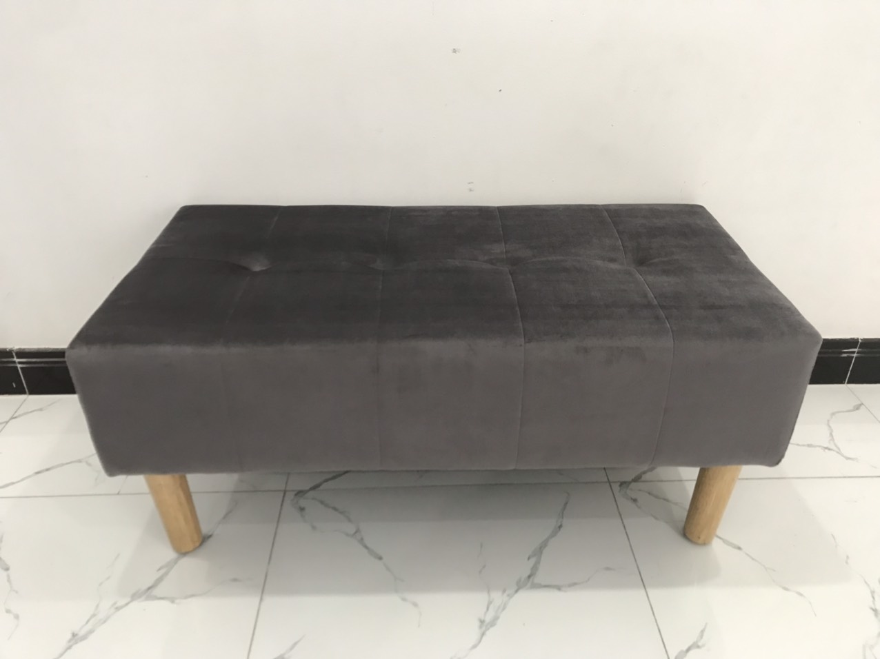 Ghế nệm ghế đôn sofa hình chữ nhật vải Nhung Hàn Quốc đẹp giá rẻ nhiều màu