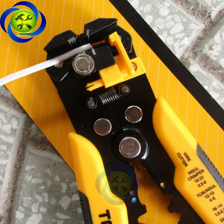 Kìm tuốt dây điện Tolsen 38048 đen vàng