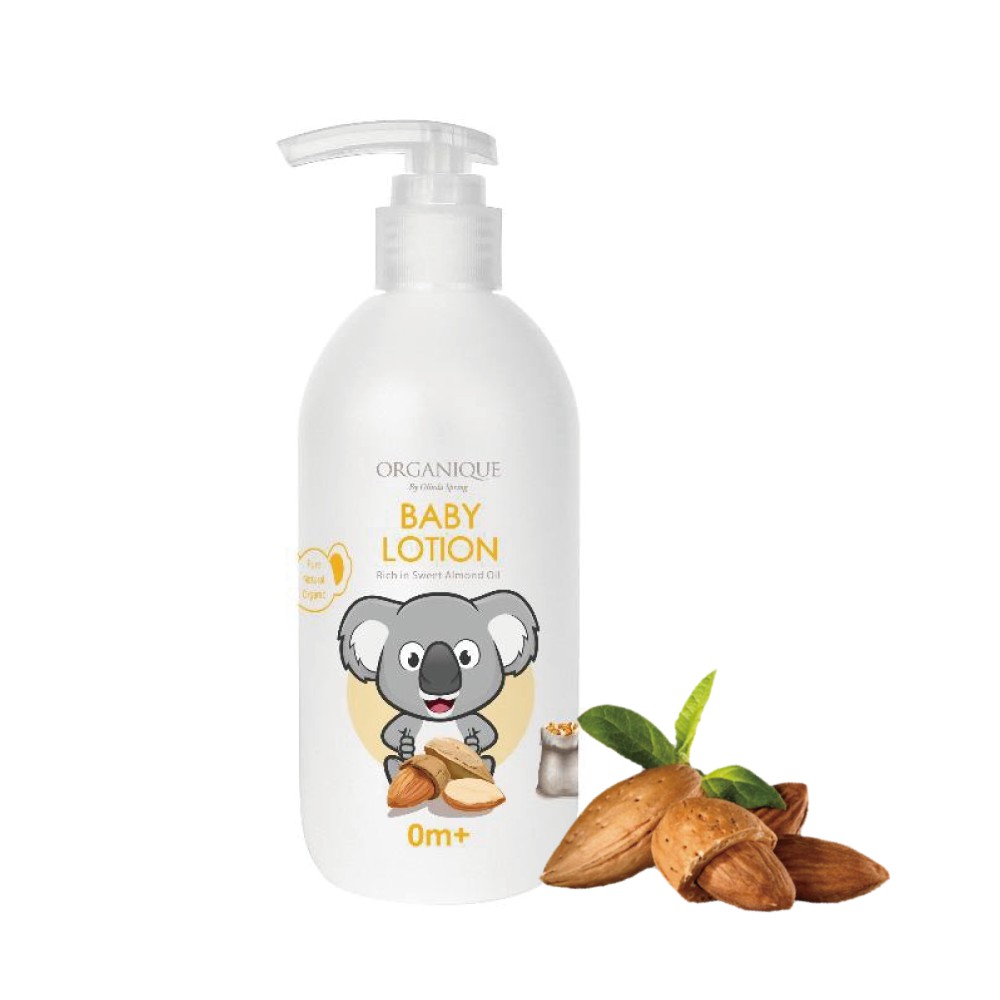 Sữa Dưỡng Da Dành Cho Bé Organique Baby Lotion (300ml) - Tặng Kèm Mút Rửa Mặt