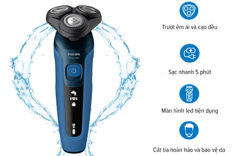 Máy cạo râu khô và ướt Philips S5444/03 - Máy cạo râu khô và ướt - Hàng chính hãng