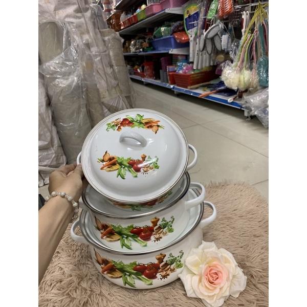 Bộ nồi 3 cái tráng men