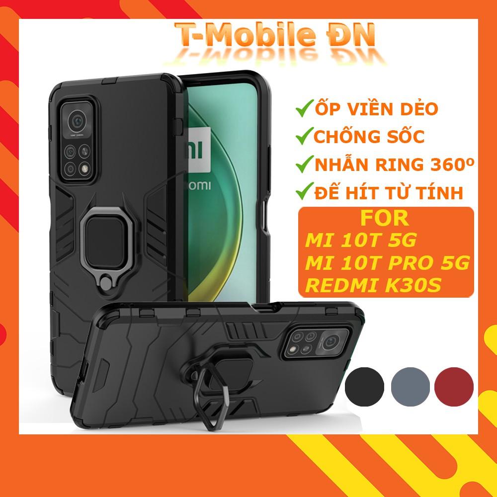 Ốp lưng cho Xiaomi Mi 10T Pro 5G Redmi K30S iron man chống sốc kèm nhẫn xoay chống xem video bảo vệ camera