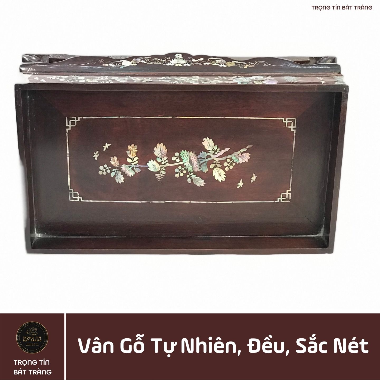 Khay Trà Gỗ Hương Hình Chữ Nhật  Kích Thước 35*20*11 cm KT 85