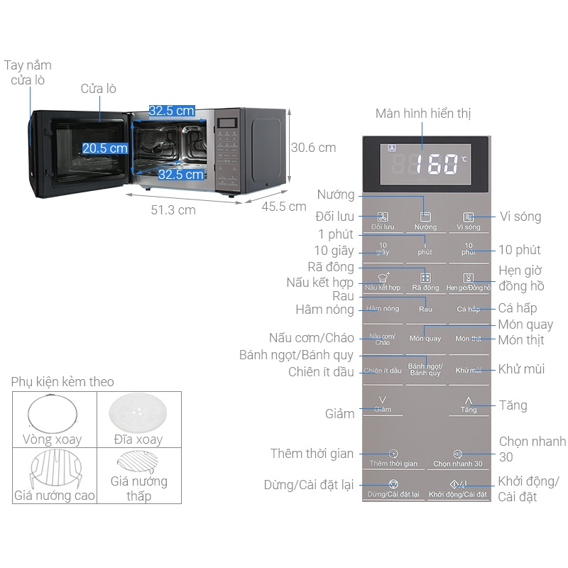 Lò Vi Sóng Có Nướng Panasonic NN-CT66MBYUE - Hàng Chính Hãng