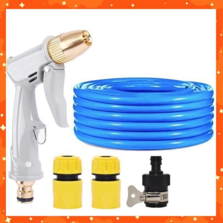 Bộ dây vòi xịt nước rửa xe, tưới cây tăng áp 3 lần, loại 15m  206846