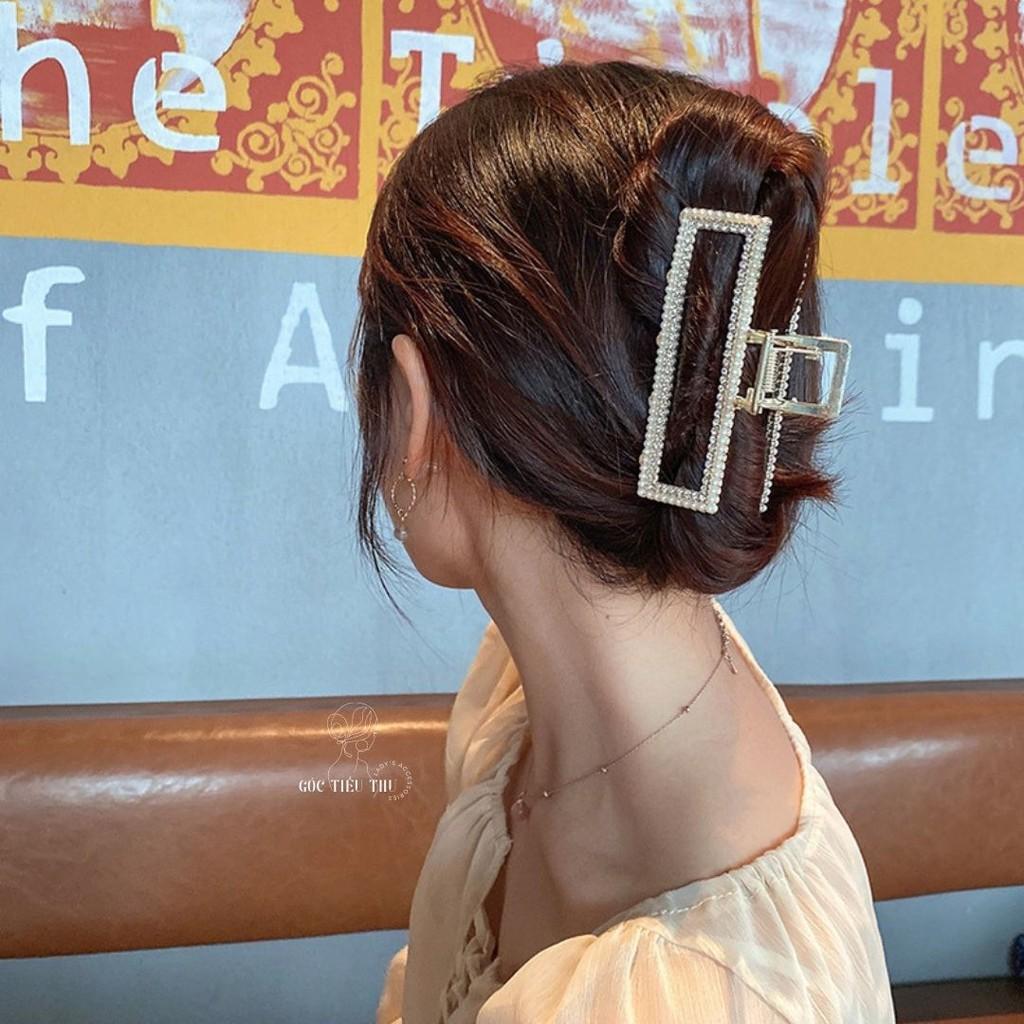Kẹp Tóc Nữ Càng Cua Hàn Quốc Đính Ngọc Trai và Đá Sang Trọng - KT002