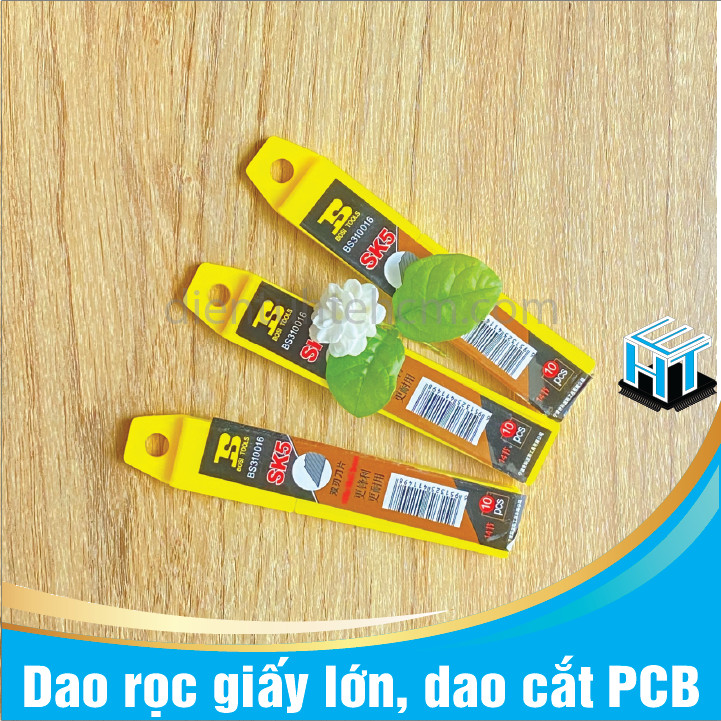 Dao rọc giấy cỡ lớn RuiShiDun, dao cắt PCB hợp kim chống gỉ cực bền - lưỡi 18mm (Màu ngẫu nhiên)