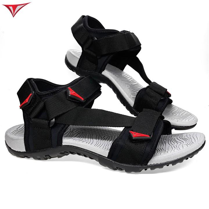 Giày Sandal Nam Nữ Việt Thủy Đen Quai Chéo - V017