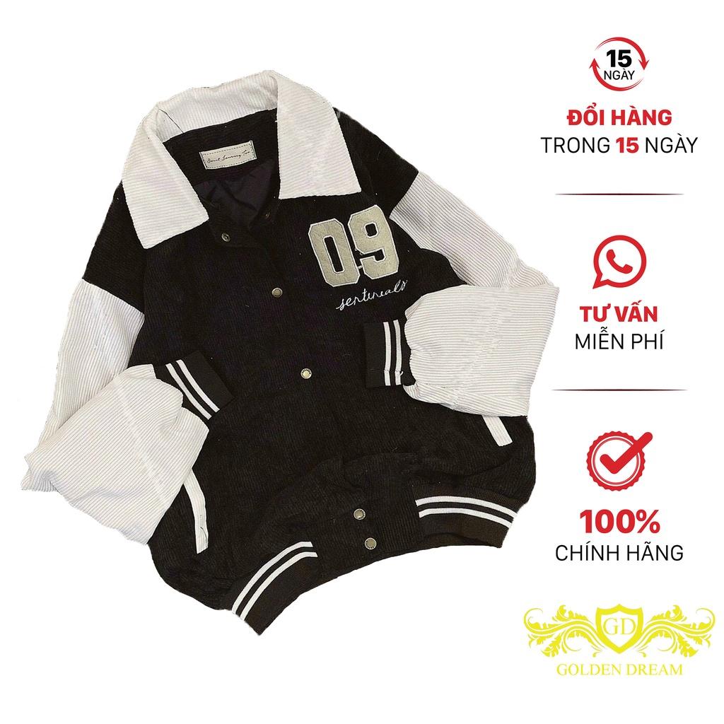 Áo khoác bomber Unisex chống nắng chất nhung tăm Thêu 09 ,form rộng 2 lớp đẹp cho nữ,nam