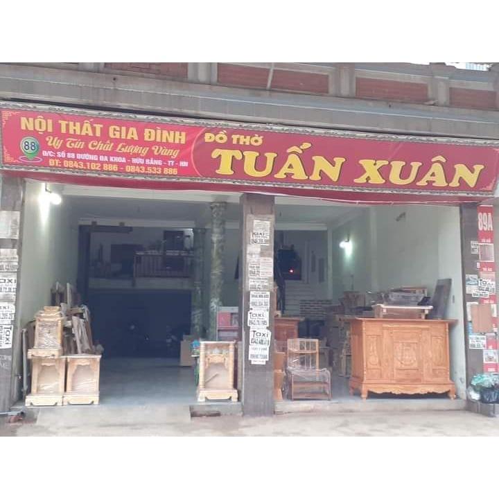 Bàn thờ treo tường gia tiên rẻ bền đẹp kích thước lỗ ban chuẩn phong thủy