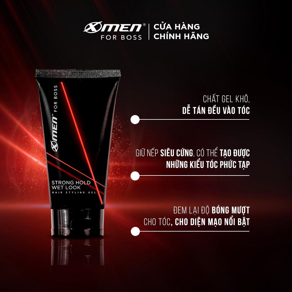 Keo vuốt tóc X-Men For Boss Gel STRONG HOLD WET LOOK 150G