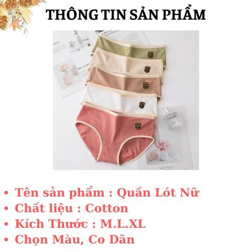 Quần lót nữ cotton hình con gấu xinh xắn 003