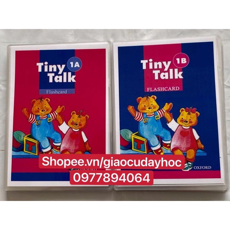 Flashcards Tiny Talk 1A-1B ( khổ A5 - ép plastic bền đẹp )