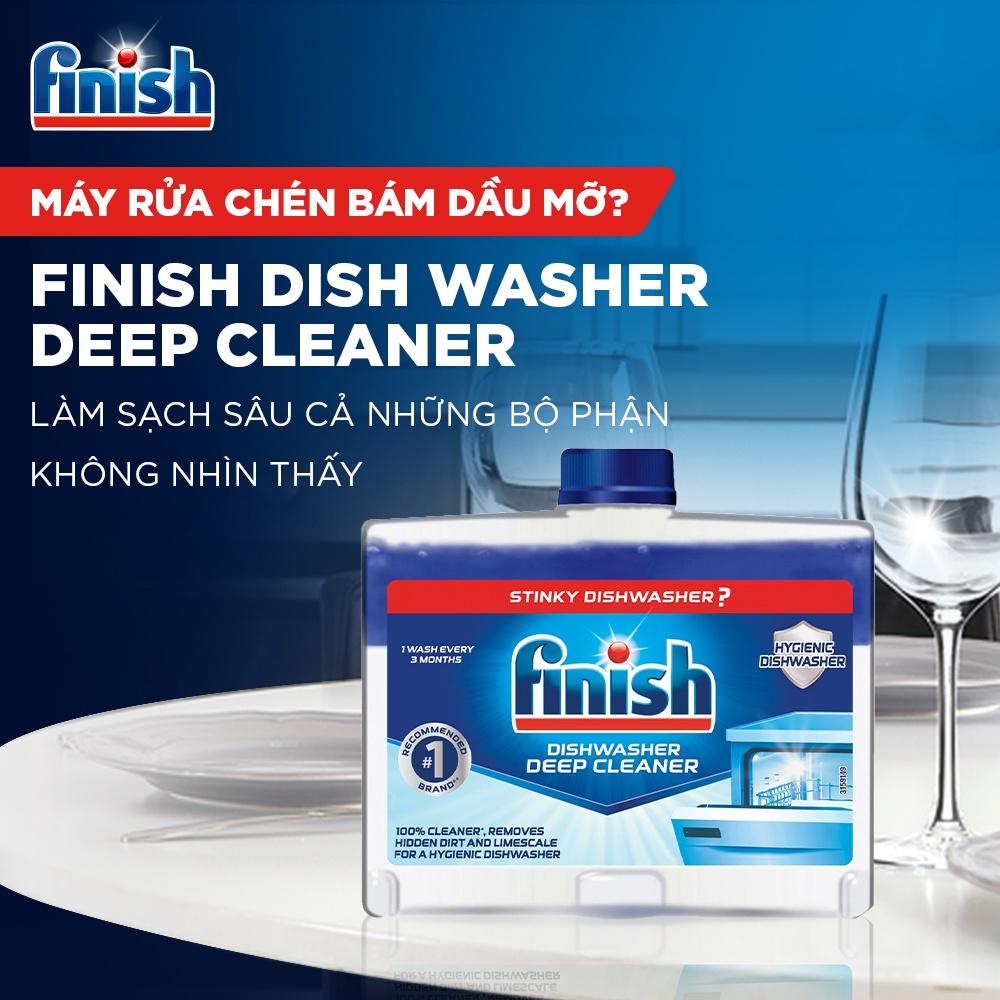 Dung Dịch Tẩy Rửa Máy Rửa Chén Bát Finish Dishwasher Deep Cleaner - chai 250ML