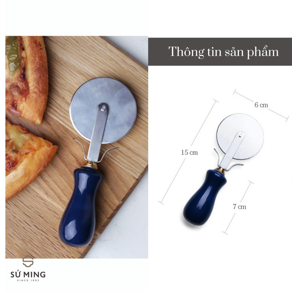 Dao Dĩa Cắt Pizza [BẮC ÂU][CAO CẤP], chất liệu sứ kêt hợp Inox 304, độc đáo sáng tạo, giao hàng nhanh chóng