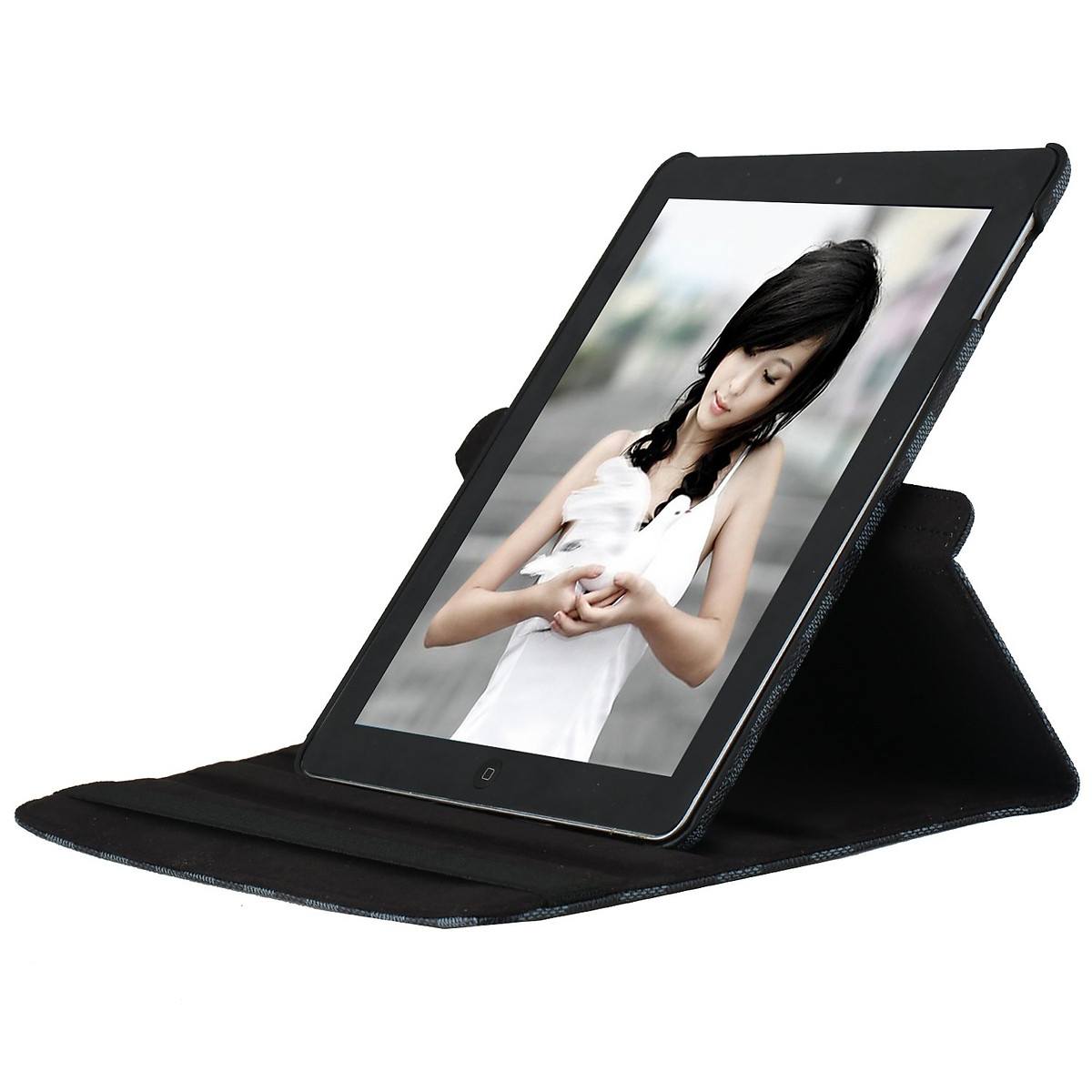 Case bao da chống sốc họa tiết sọc caro dành cho iPad 2 / 3 / 4 (xoay 360 độ, Smartsleep, mặt lưng mềm mịn)