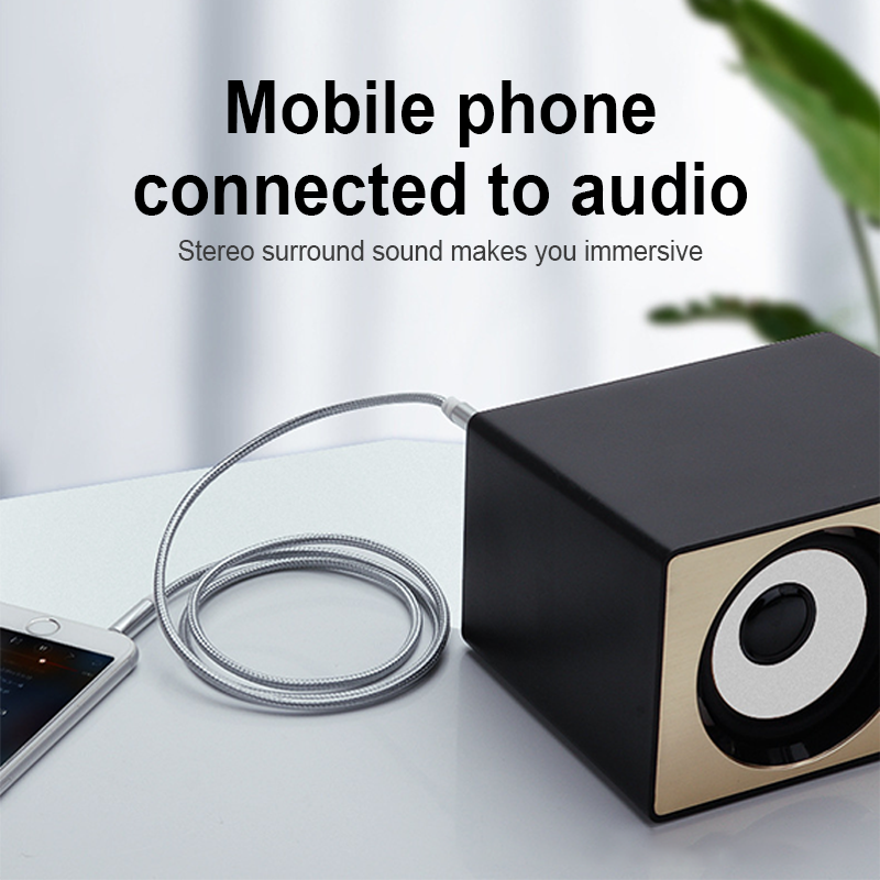 Dây Cáp Âm Thanh AUX Kết Nối Loa 2 đầu 3.5mm dành cho audio kết nối âm thanh laptop, điện thoại, loa, chân tròn