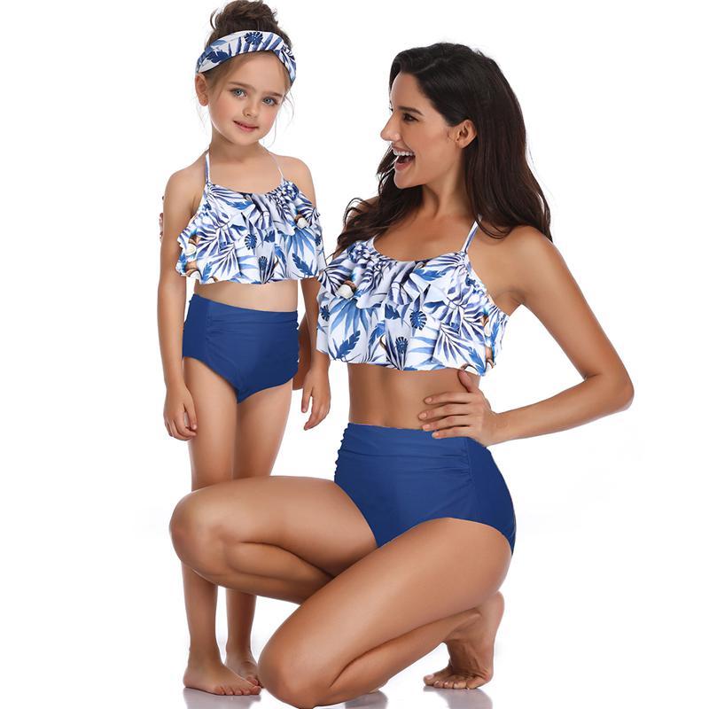 Phù hợp với Họ Đồ Tắm Mẹ Bơi Bikini Đồ Bơi Cho Mẹ và Con Gái Đồ Bơi Nữ Trẻ Em Kid Cho Bé Bãi Biển Đồ Bơi