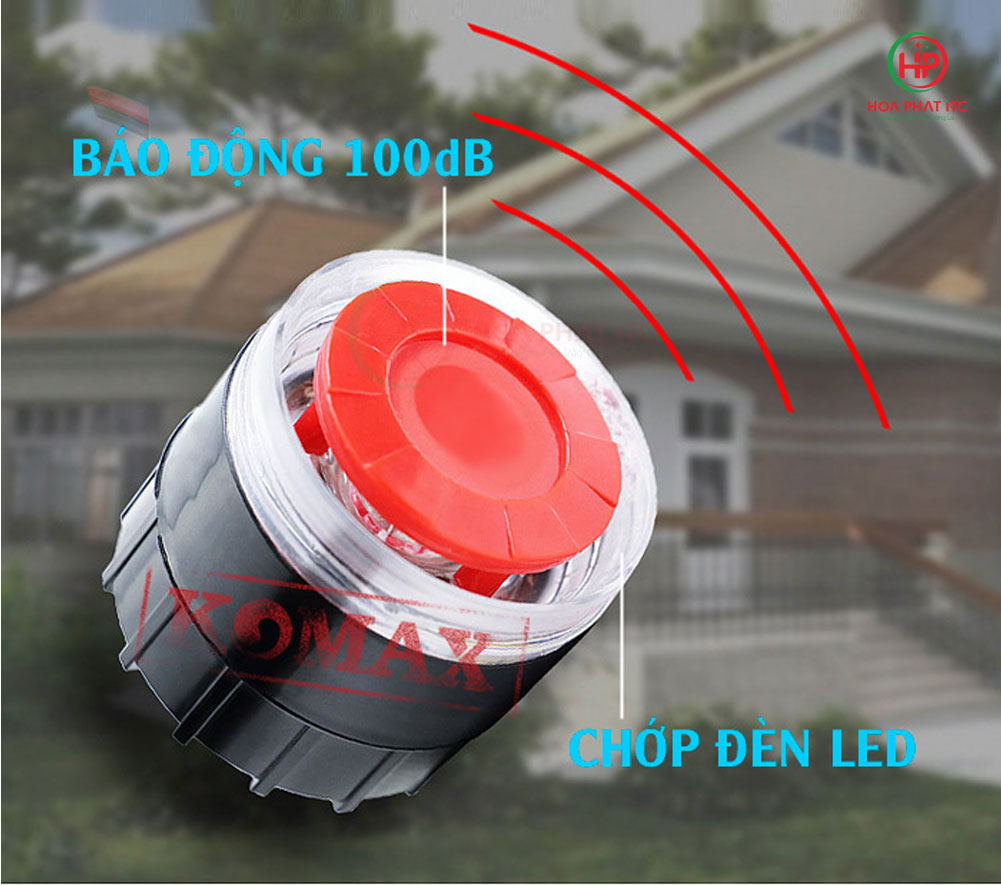 Còi báo động 12v kèm đèn LED nhấp nháy KM-A08L