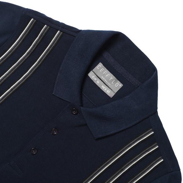 Áo POLO Nam Ngực Phối Sọc CF, Chất Liệu Cotton Thoáng Mát