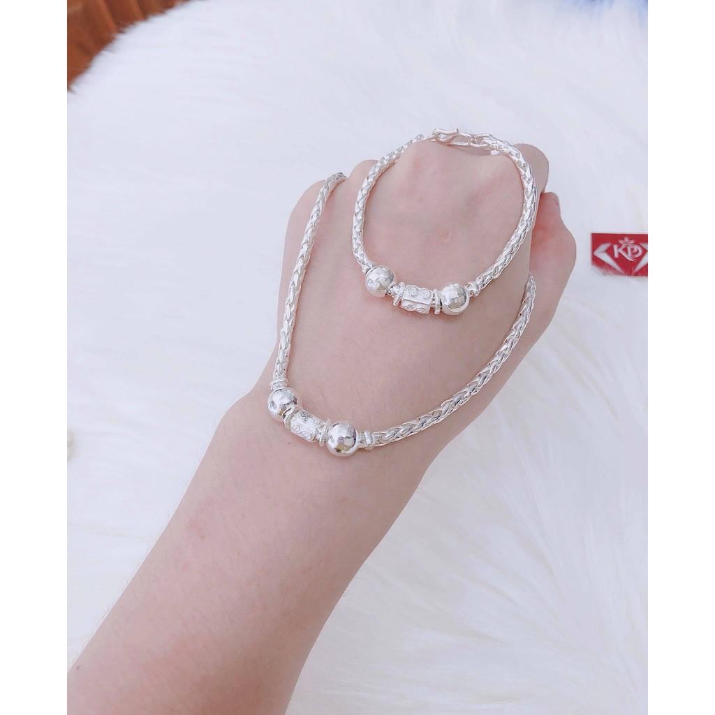 Lắc tay bạc trẻ em dây xà tích
