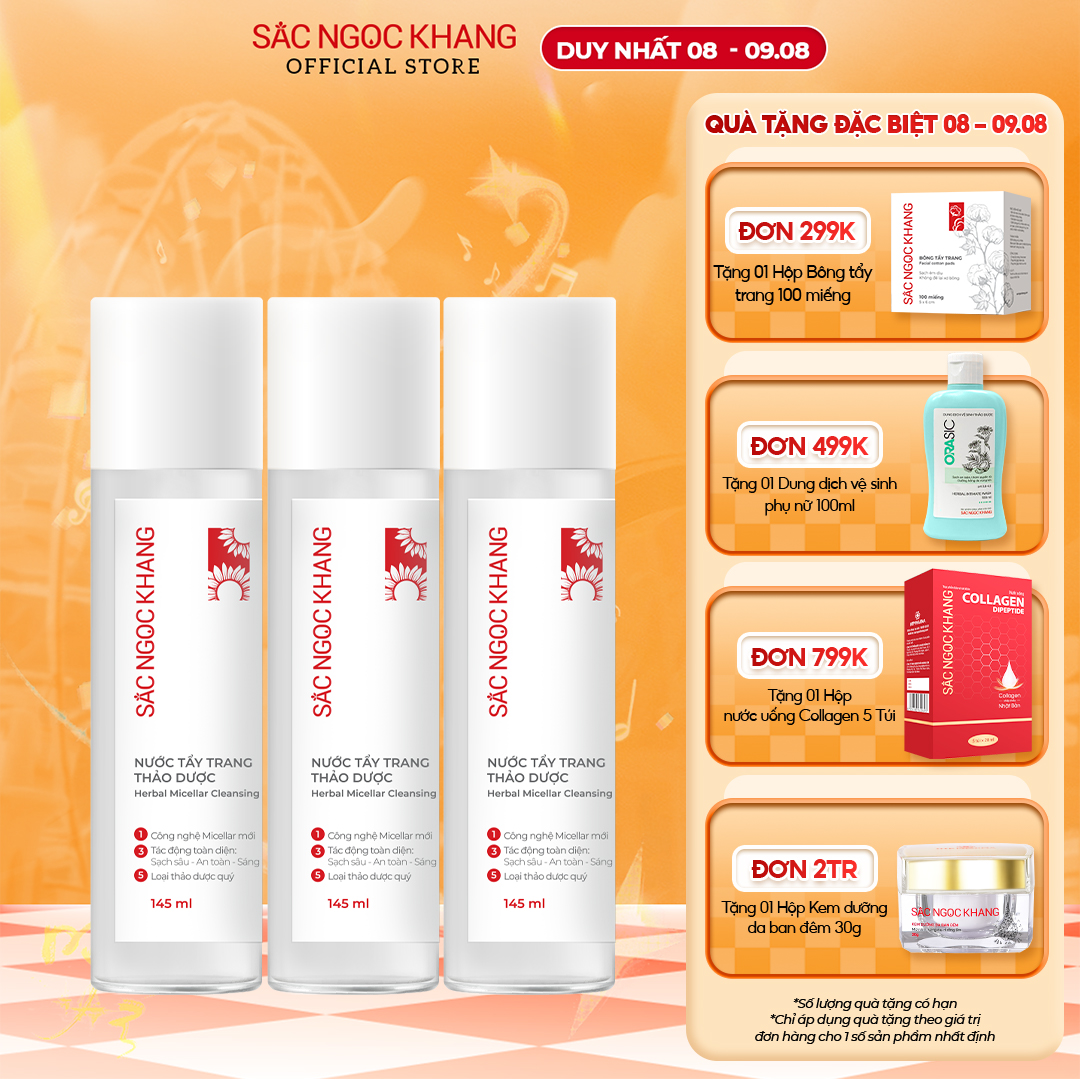 Combo 3 nước tẩy trang Sắc Ngọc Khang 145ml